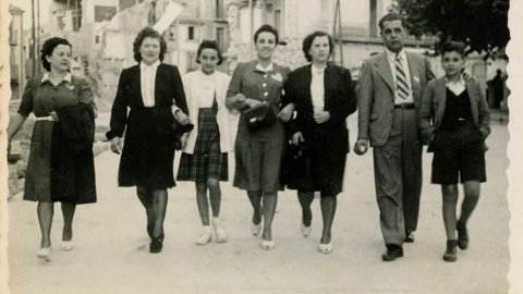 Rosa Rosell, Ramon Pedró i Maria Pedró a Horta, Barcelona el 1950