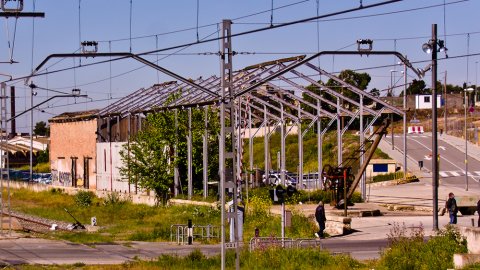 Estat dels antics molls de mercaderies de Tàrrega, el 13 d'abril 2021