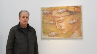 Minguell amb una de les seves obres