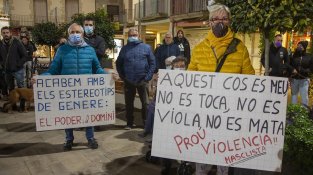 Un moment de la concentració a Tàrrega