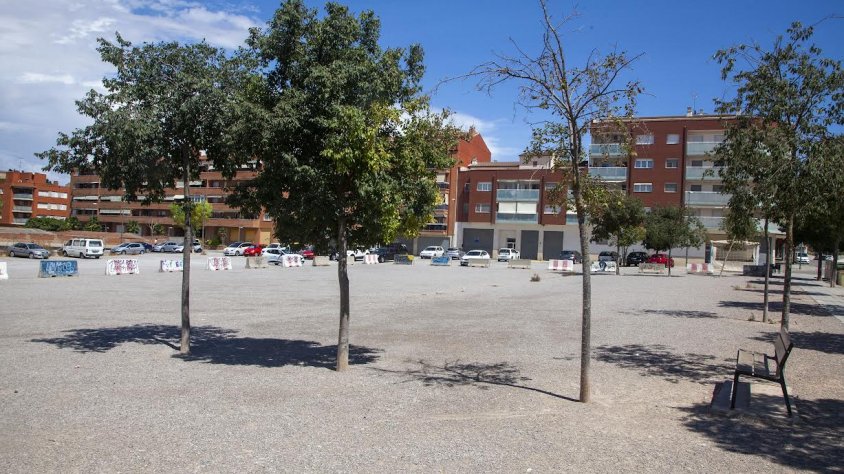 Estat actual de la plaça, que requereix una millora