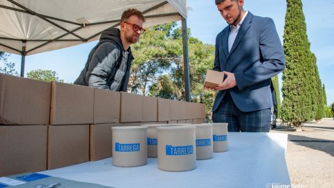 Inaguració monument en celebració dels 80 anys de Nova Tàrrega