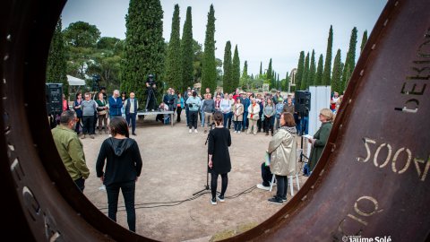 Inaguració monument en celebració dels 80 anys de Nova Tàrrega