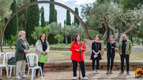 Inaguració monument en celebració dels 80 anys de Nova Tàrrega
