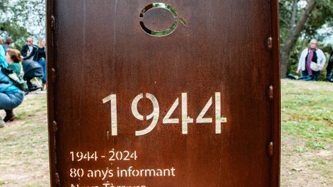 Inaguració monument en celebració dels 80 anys de Nova Tàrrega