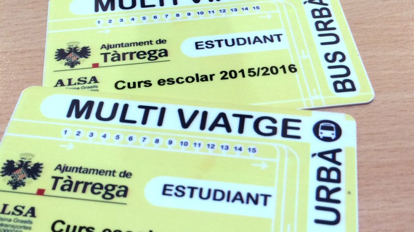 Els abonaments per a estudiants per al bus urbà
