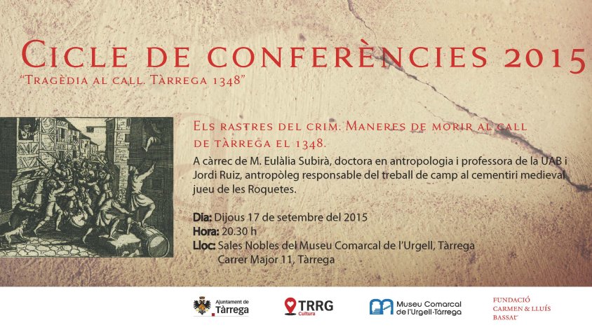 El targetó de la xerrada d'aquest dijous