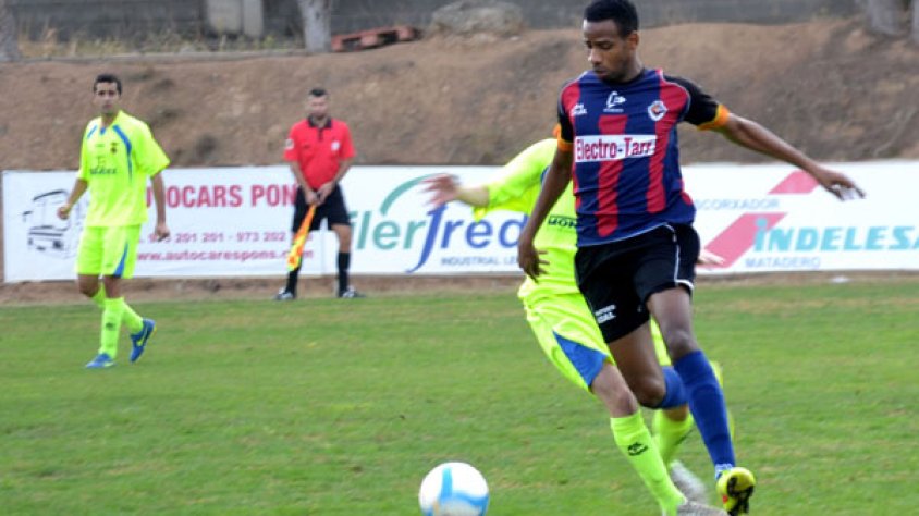 Ousmane, l'autor de l'únic gol blaugrama