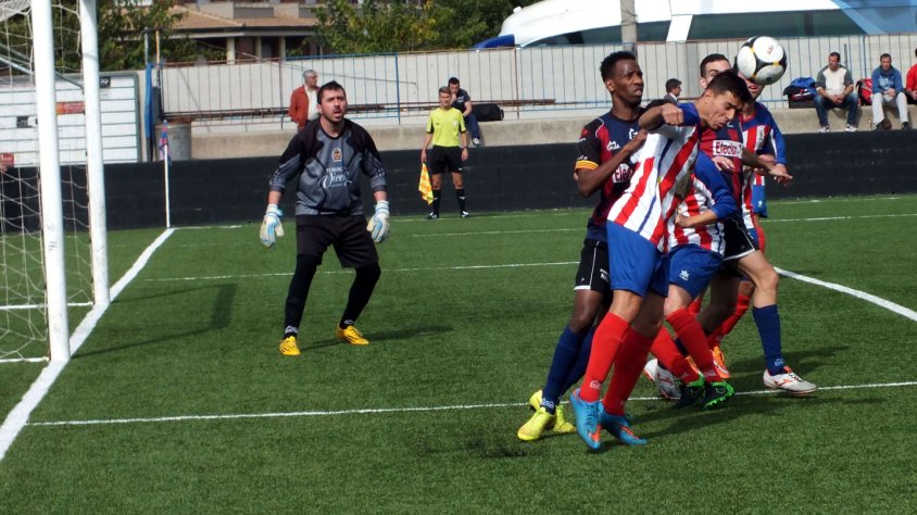 Un moment del partit contra l'Agramunt