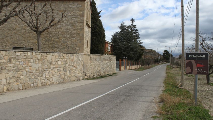 Imatge de la carretera que uneix Tàrrega i El Talladell