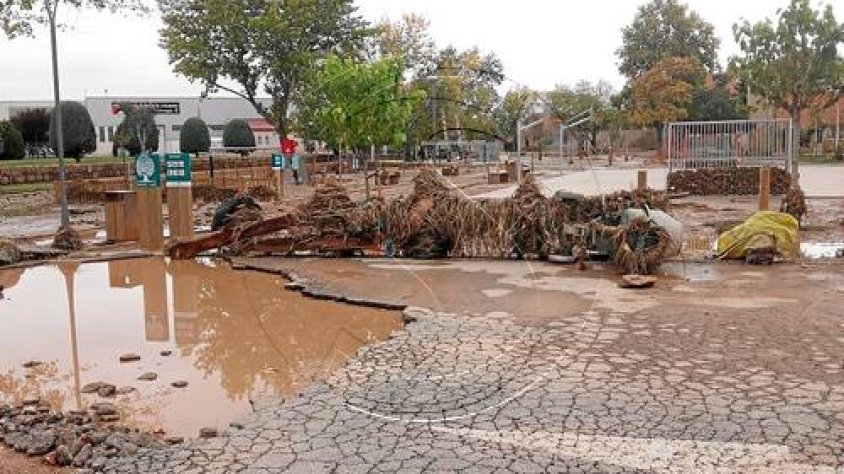 Estat en què va quedar el passeig Mercè Ros, inaugurat al setembre