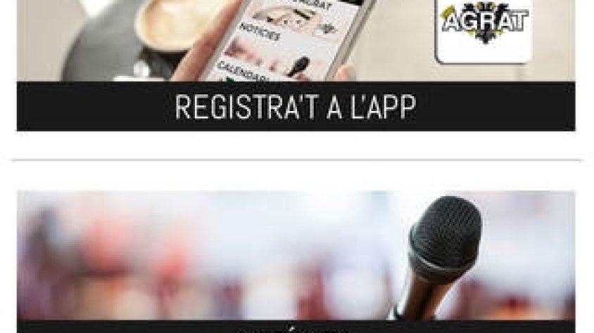 Imatge d'arxiu de l'app de l'Agrat