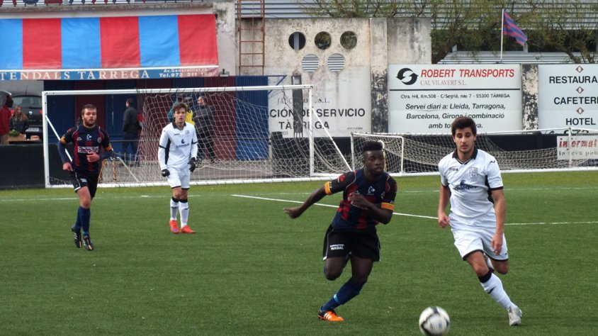 Un moment del partit contra el Borges