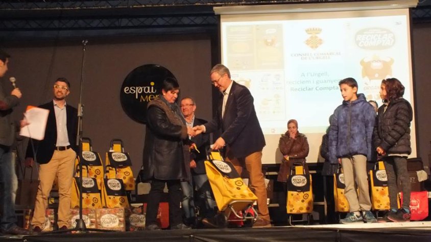 Imatge de l'acte que es va fer ahir en el marc de la campanya