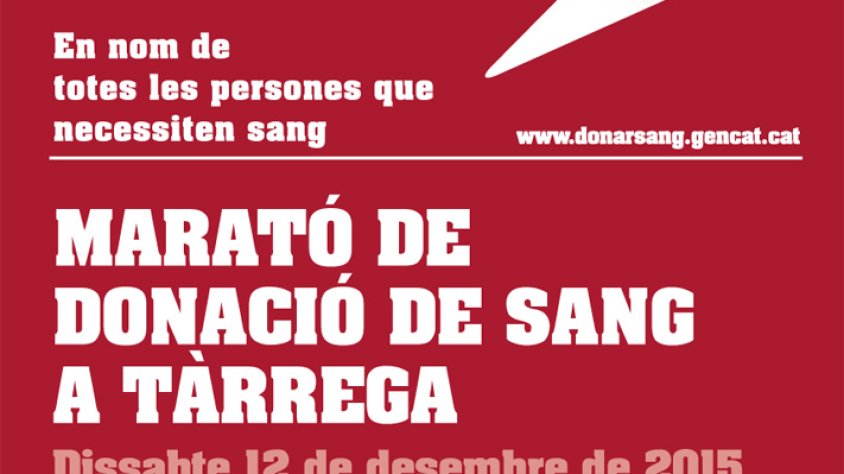 El cartell de la Marató de Donació de Sang a Tàrrega
