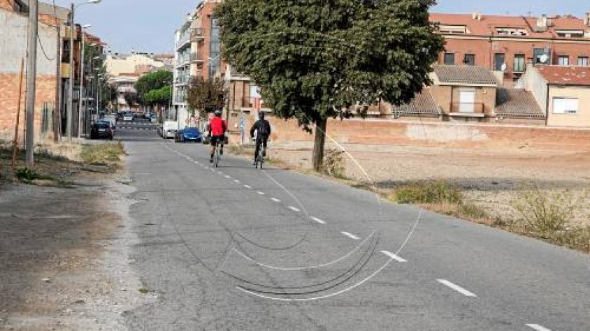 Imatge actual de la via que uneix Tàrrega amb el Talladell