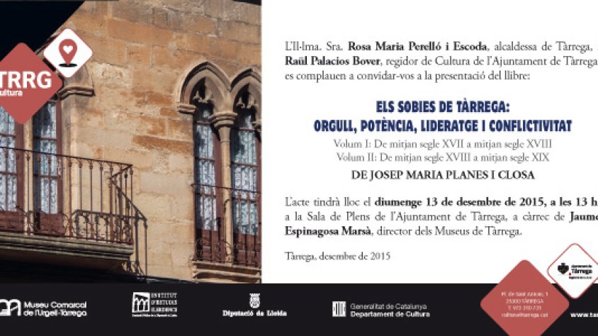 La invitació a la presentació dels llibres