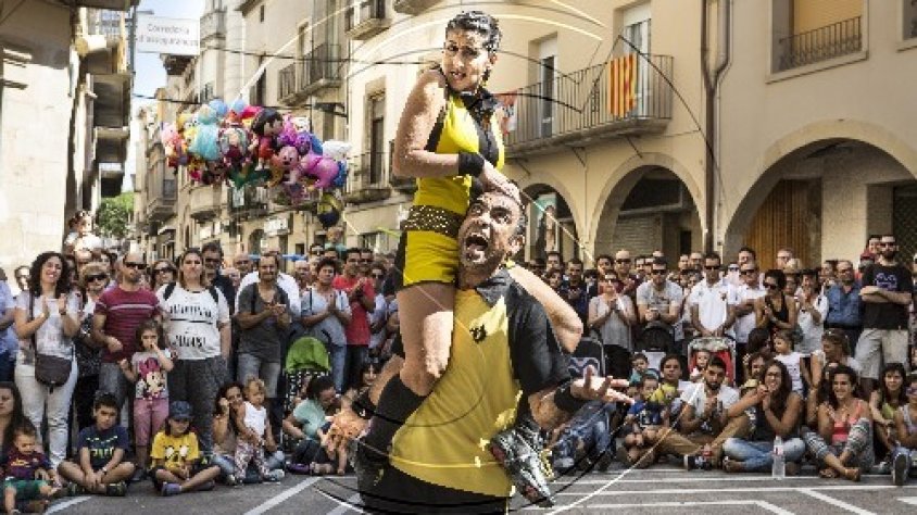 Artistes en plena actuació durant la passada edició de FiraTàrrega