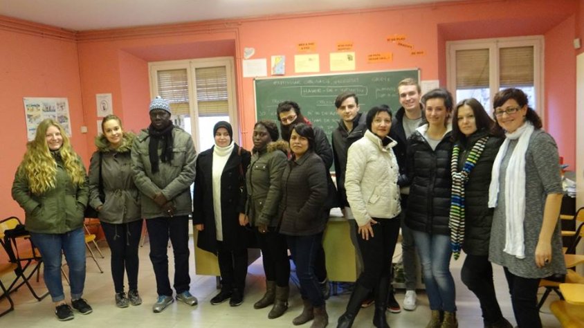 Alguns dels alumnes que s'han matriculat a l'Aula de Llengua aquest mes