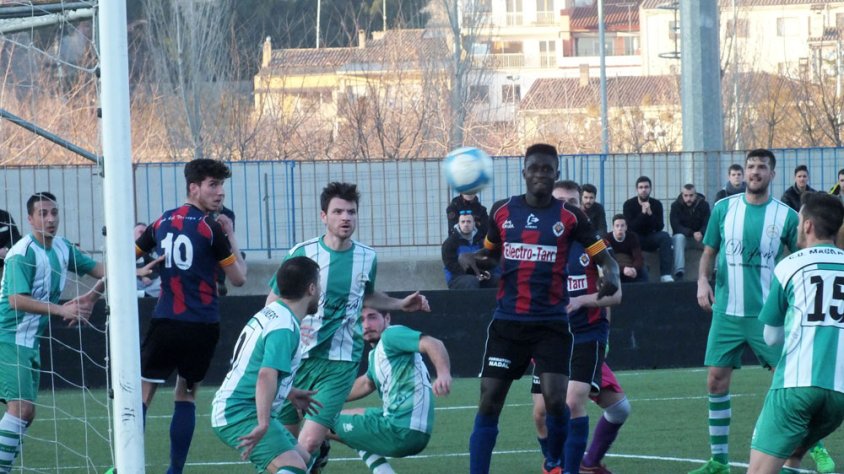 Una imatge del partit d'ahir contra el Magraners