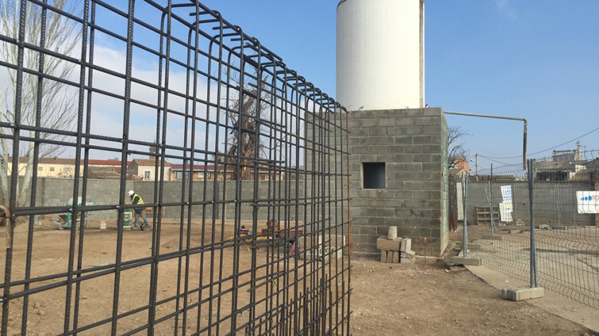 Imatge de l'aspecte actual de les obres de construcció de la nova deixalleria