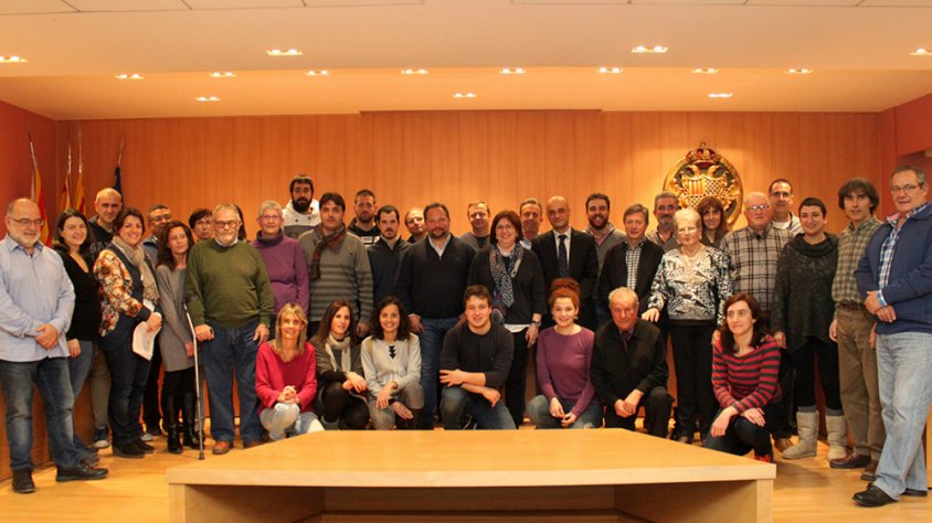 Els nous vocals de les Juntes de Veïns dels pobles amb els regidors de l'Ajuntament de Tàrrega