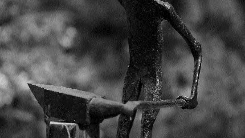 Autoretrat de J. M. Martí com a forjador (finals dels anys seixanta)