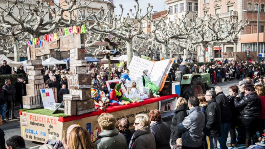 Una de les carrosses que ahir van participar en la desfilada