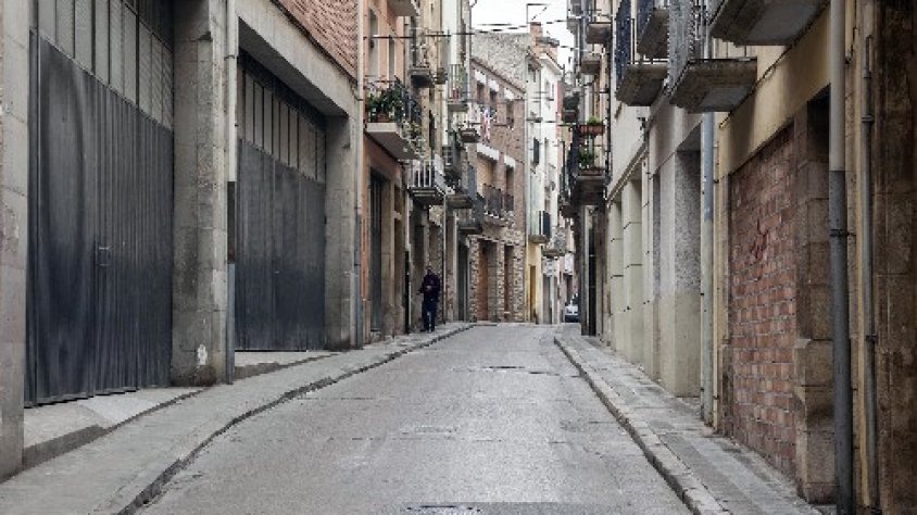 Vista del carrer Urgell de Tàrrega