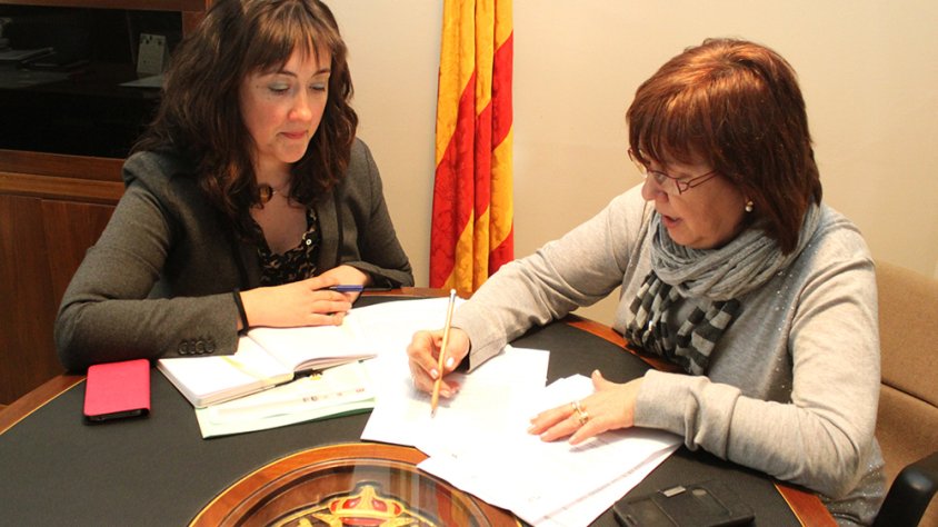 Reunió de treball ahir entre l'alcaldessa i la responsable de Governació a Lleida