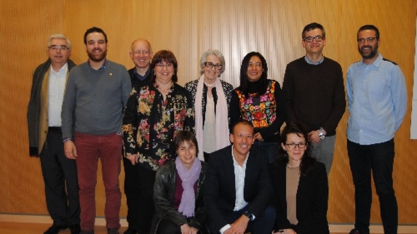 Foto de família dels guanyadors i els organitzadors, ahir