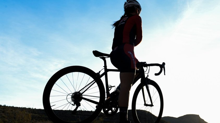 Imatge d'arxiu d'un ciclista