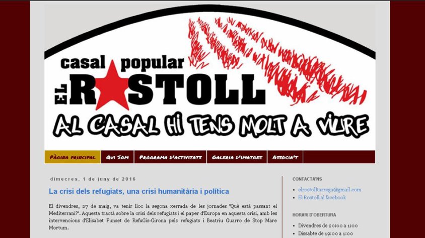 Pàgina web del Casal El Rostoll