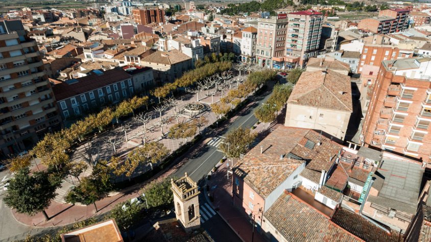 Vista del nucli urbà de Tàrrega