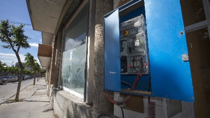 El quadre provisional que subministra electricitat als pisos
