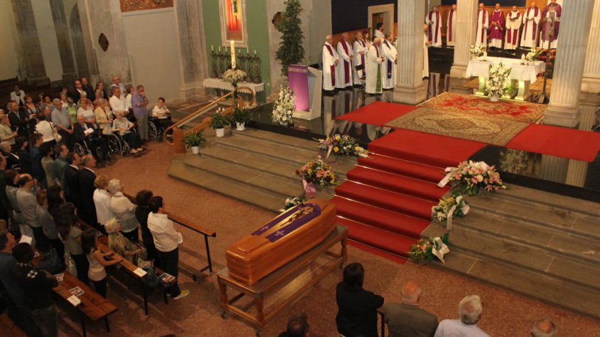 Missa exequial a Santa Maria de l’Alba de mossèn Josep Garriga,  rector emèrit de Tàrrega