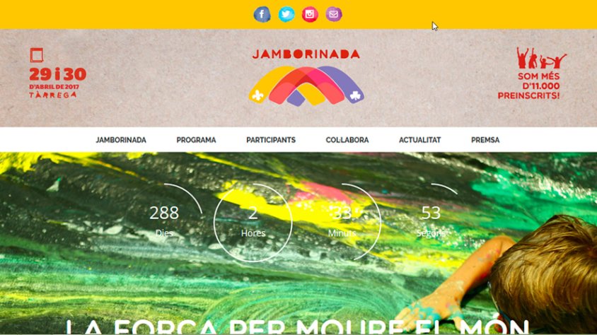 Portada de la pàgina web de la Jamborinada