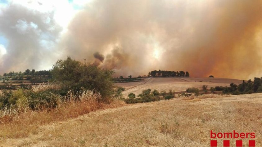 Imatge de l'incendi d'ahir a la tarda