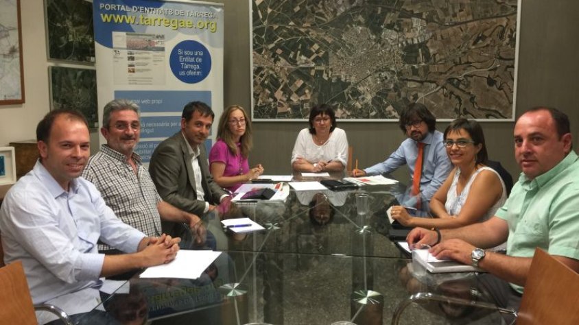 Imatge de la reunió celebrada ahir a la tarda a Tàrrega