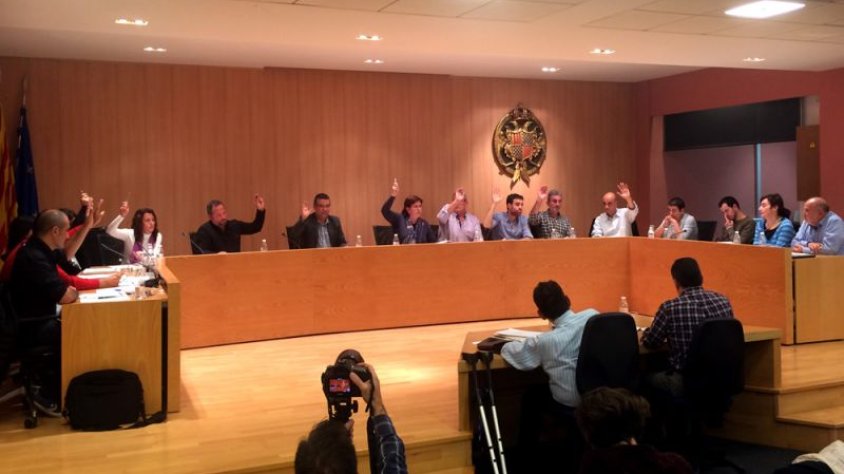 Imatge del ple celebrat ahir a l'Ajuntament de Tàrrega