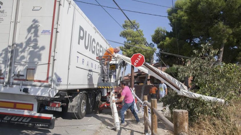 L'incident va obligar a tallar la circulació