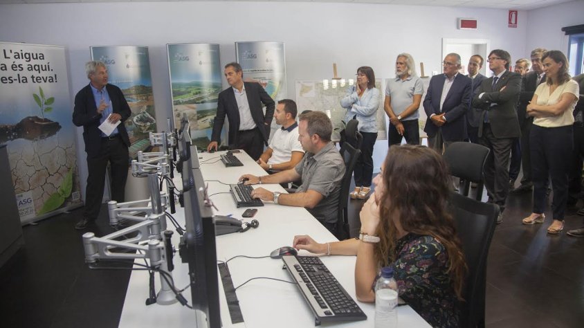 El president va visitar la seu d'Aigües del Segarra-Garrigues