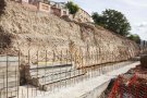 Obres de reconstrucció del mur de contenció de Ciutadilla