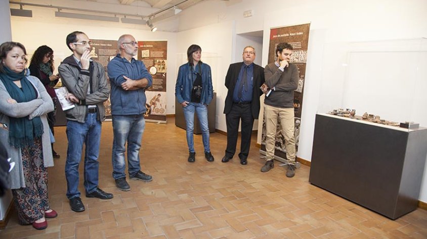 Un moment de la inauguració de l'exposició