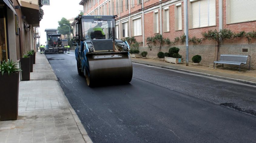 Les obres de renovació de la calçada
