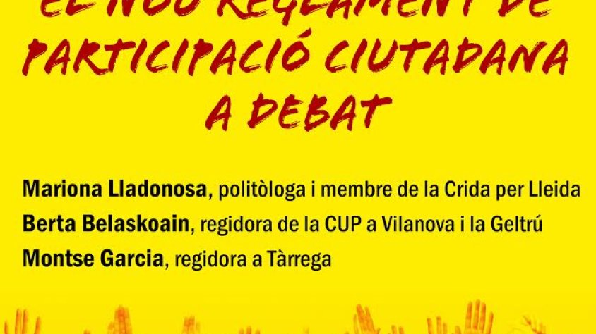 El cartell de la xerrada-col·loqui