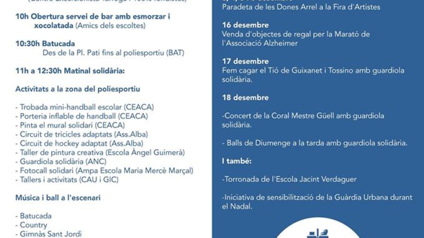 Activitats de diumenge dia 18