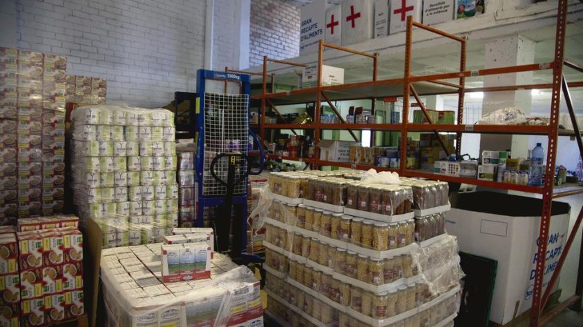 Imatge recent d'aliments al Magatzem Solidari de Tàrrega