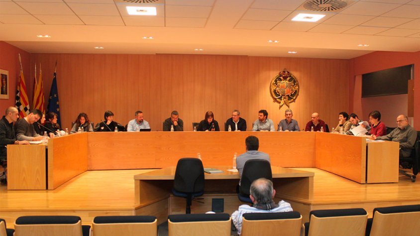 Un moment del ple celebrat ahir