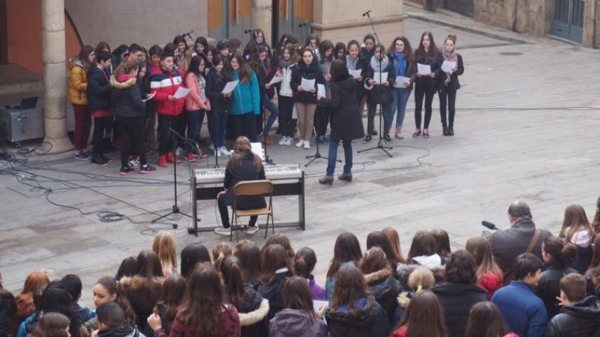 Imatge de l'acte celebrat a la plaça Sant Antoni